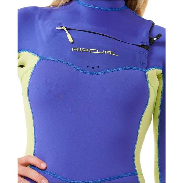 2025 Rip Curl Frauen Dawn Patrol Performance 3/2mm Brustreißverschluss Neoprenanzug 154WFS - Wild Berry